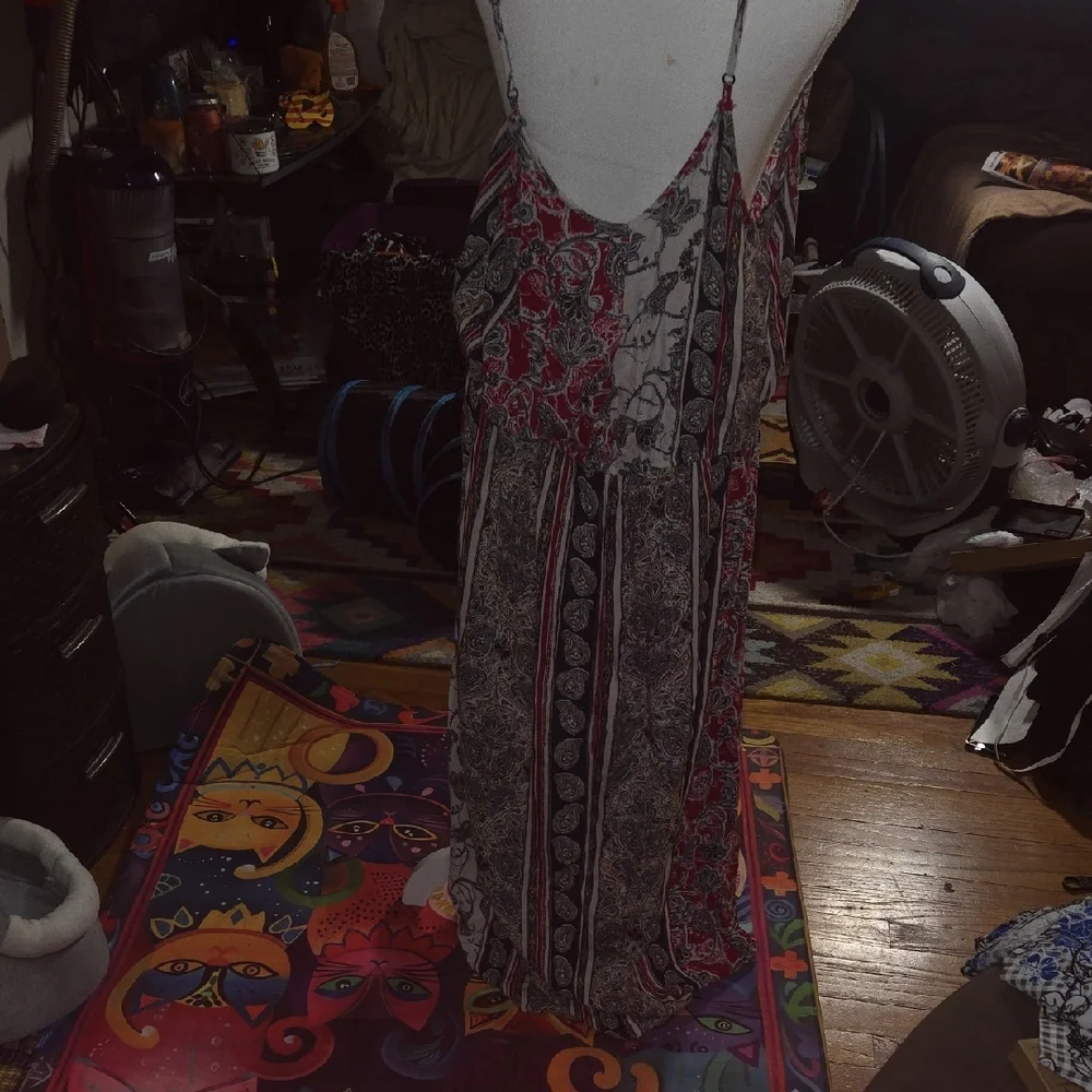 Knox Rose Red and Blue Patterned Dress - Picture 2 of 7